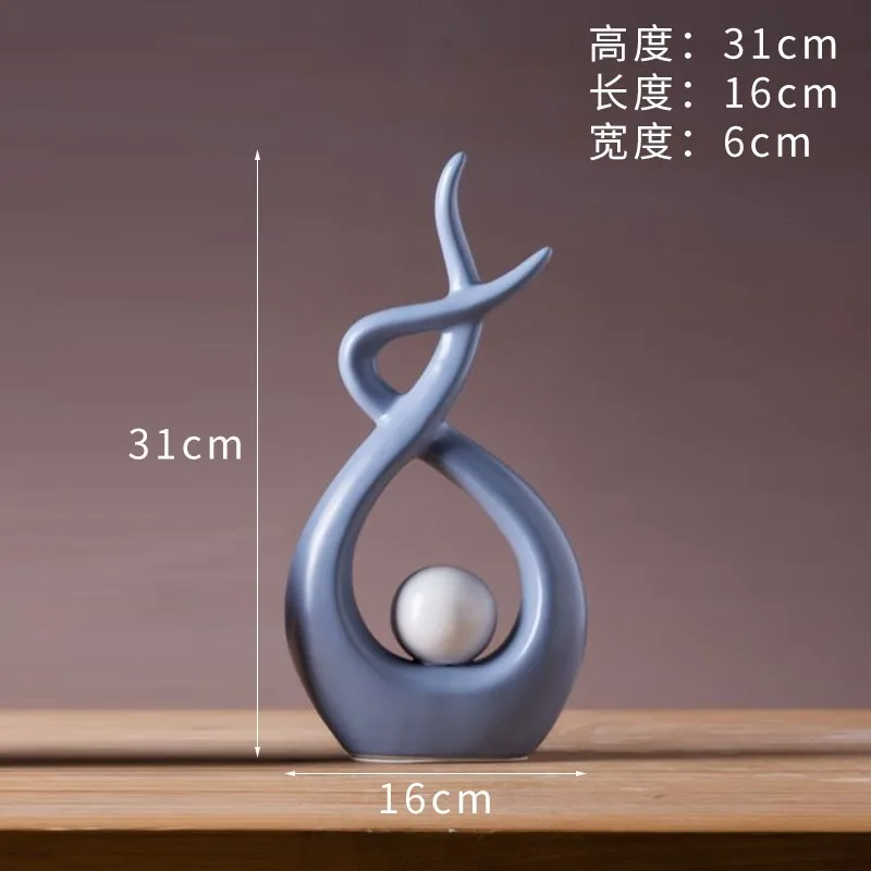 Wholesale ceramic crafts gifts modern luxury art unique ornaments for home accessories decoration