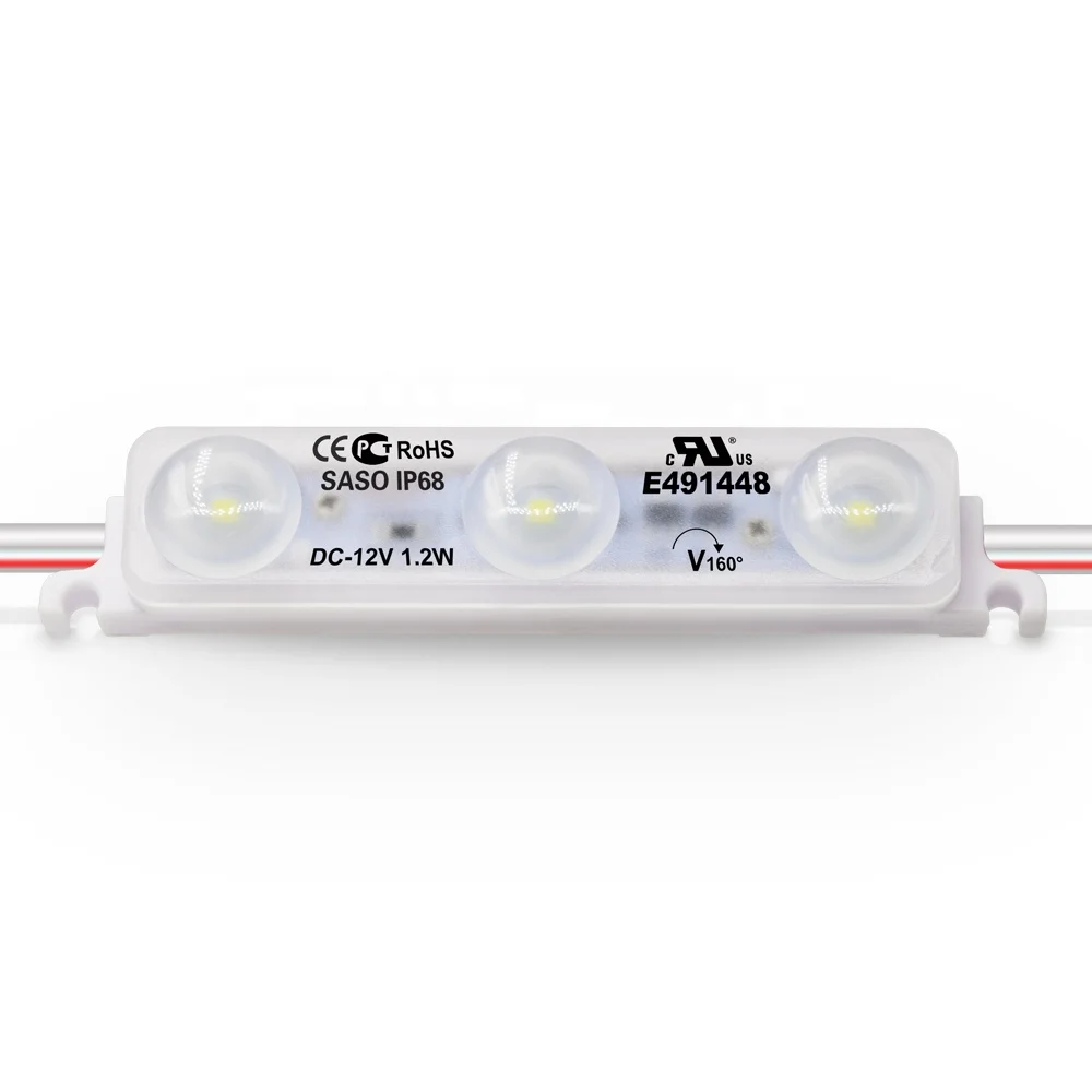 Super light 3 LED Module 12V 7000K for Lightbox Channel Letter Signage IP68 Waterproof for advertising project