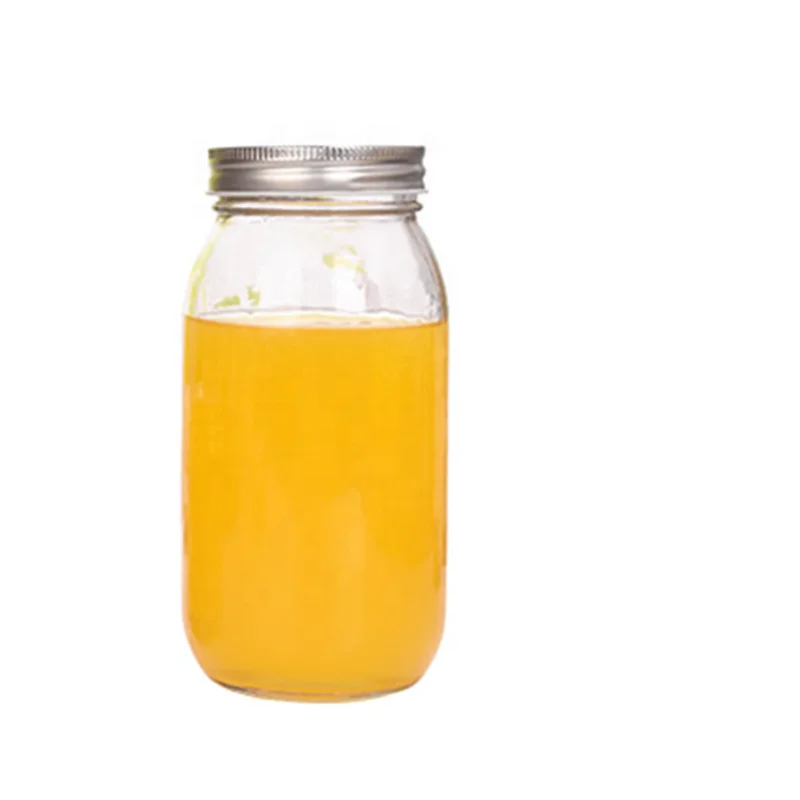 750ml glass honey jars for sale large food grade round glass honey jar honey storage bottles