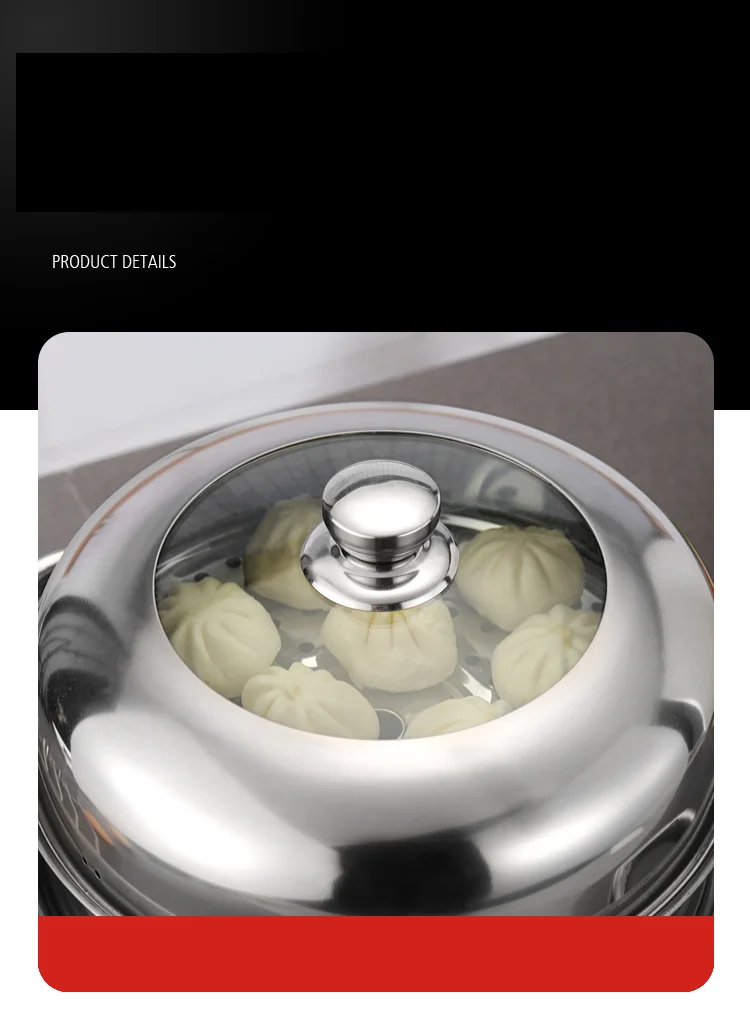 
Thickened Stainless Steel Steamer Suit Double-Layer Three-Layer Multi-Purpose Soup Steamer Steamed Hot Pot Practical Gift Pot 