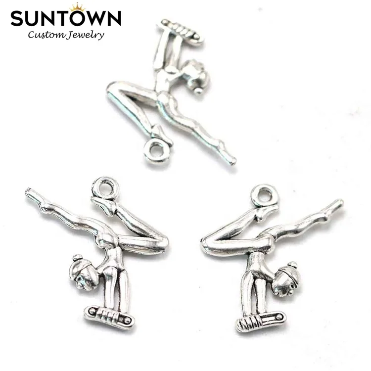 Suntown Fashion Accessory Athlete Man Sport Pendant Yoga Pendant Gymnast Pendant Charms Alloy Charms Wholesale Jewelry Findings