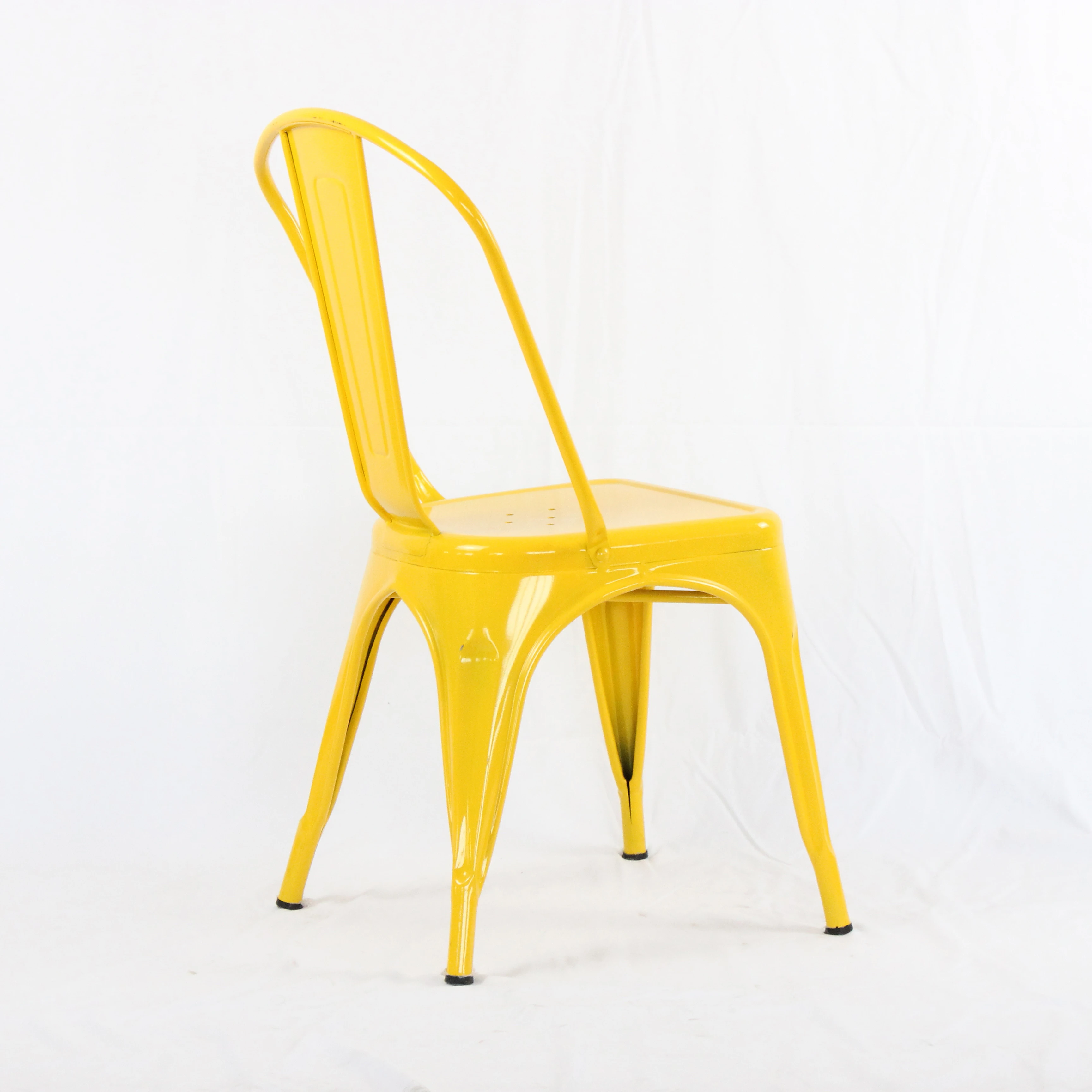 best selling factory supply Sillas Iron cafe dining chairs for Bistro Restaurant Cafe with colorful painting