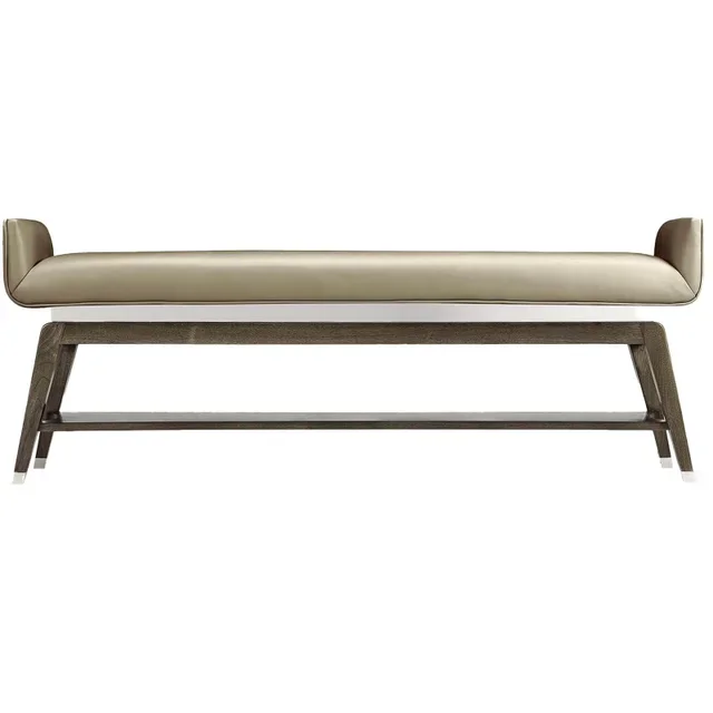 Luxury high quality Italia nordic modern style indoor leather bed bench for commercial hotel bedroom furniture bed stoo