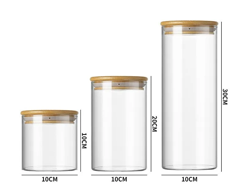 Customized storage tank for kitchen miscellaneous grains and snacks with high borosilicate glass sealed container