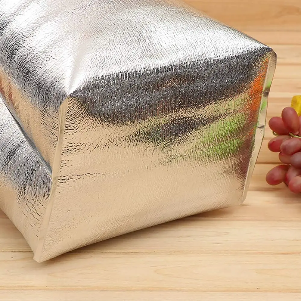 custom aluminium foil insulated shopping shipping water bottle cake packaging food insulation removal bag for pizza frozen food