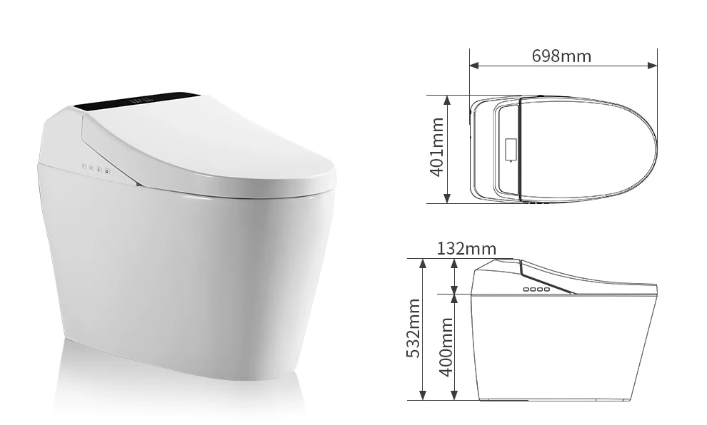 Sanitary ware wc automatic sensor flushing intelligent ceramic white smart toilet