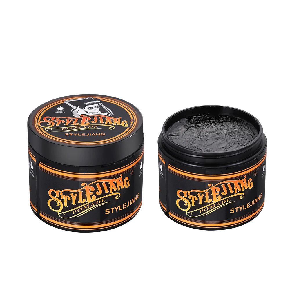 120ml Shine Black Pomade Styling Plastic Packaging Box Hair Wax Pomade Plastic Container Hair Wax
