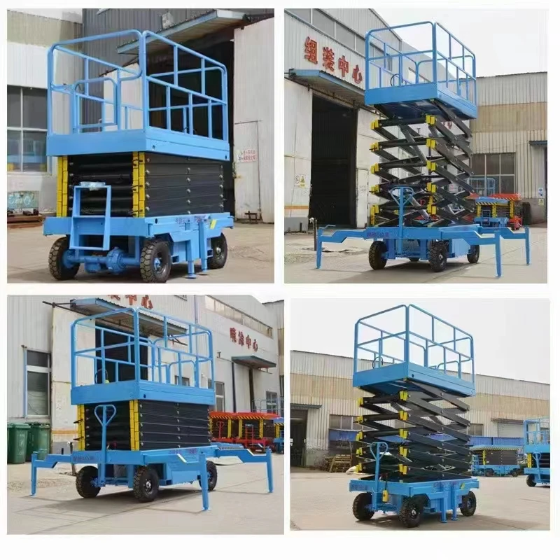 4m 6m 8m 10m CE Certificate Full Electric Scissor Lift Manual Lightweight Hydraulic Mobile Electric Scissor Lift
