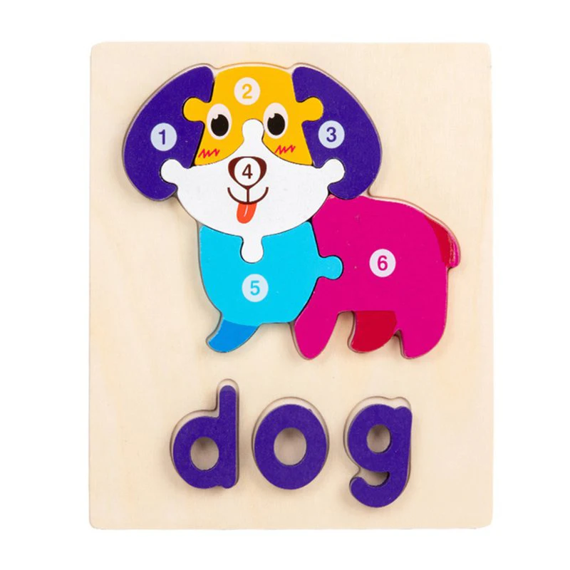 2025 Montessori Kids Educational Jigsaw Puzzle, Wooden Toys Intellectual Jigsaw Puzzle