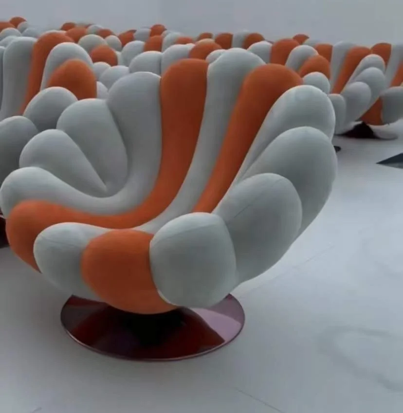 Northern European Designer Flower Chair Living Room Model Room Single Leisure Rotating Sofa Anemone Giovannetti Chair