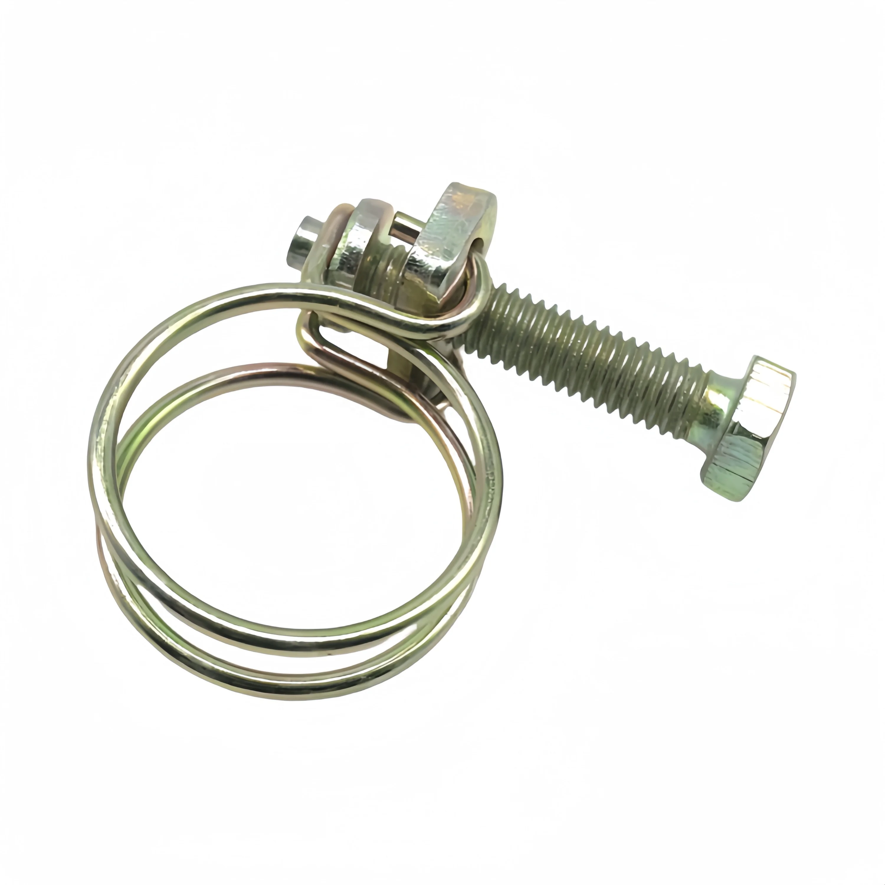 big size double wire hose clamp large pipe tube clip clamps metal factory quick locked galvanized pipe spring hose clamps