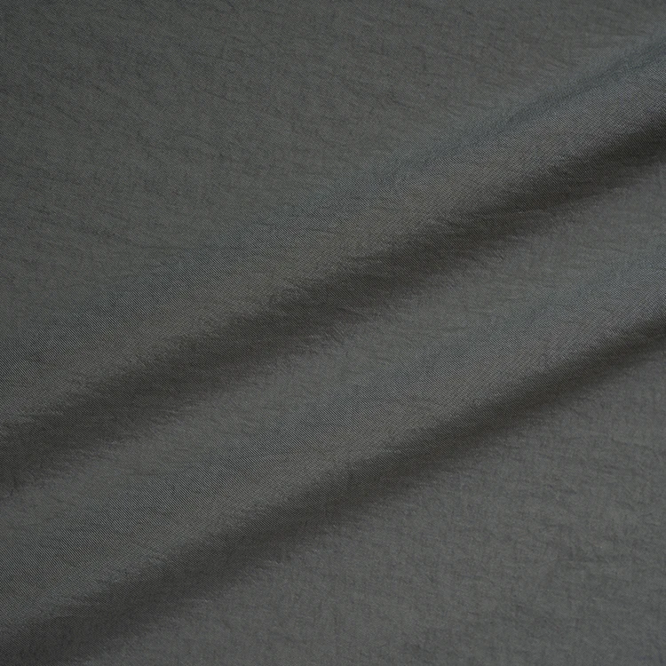 Twill crinkle  light weight thin down proof plain weave sportswear down jacket  nylon fabrictextile