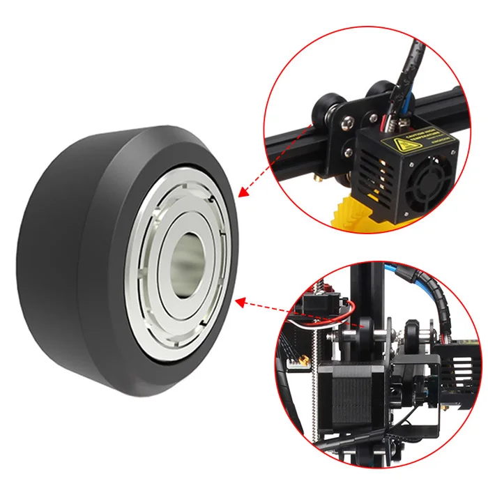 Bearing POM Pulley Large Small Passive Idler Wheel V-wheel Engraving Machine - POM small wheel with bearing