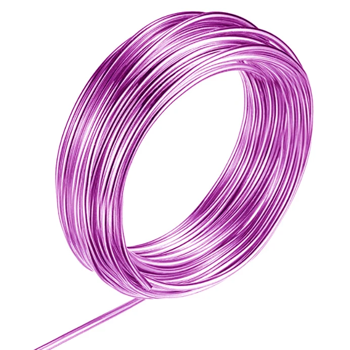 1,5 мм 1 мм 2 мм 3 мм фиолетовая Цветная декоративная алюминиевая проволока