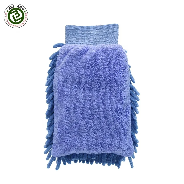 
Microfiber Clean and High quality Car Washing Chenille Mitt Gloves 