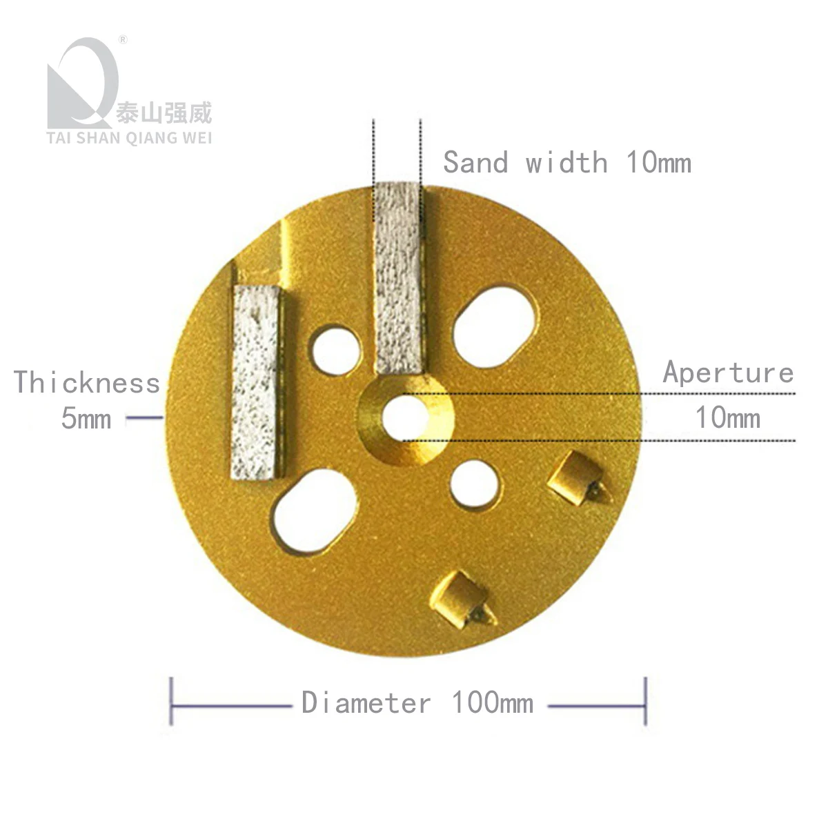 Diamond Grinding Block  Round Shape Grinding Pad with Sharp Segment Two for Epoxy Glue Coating Removing