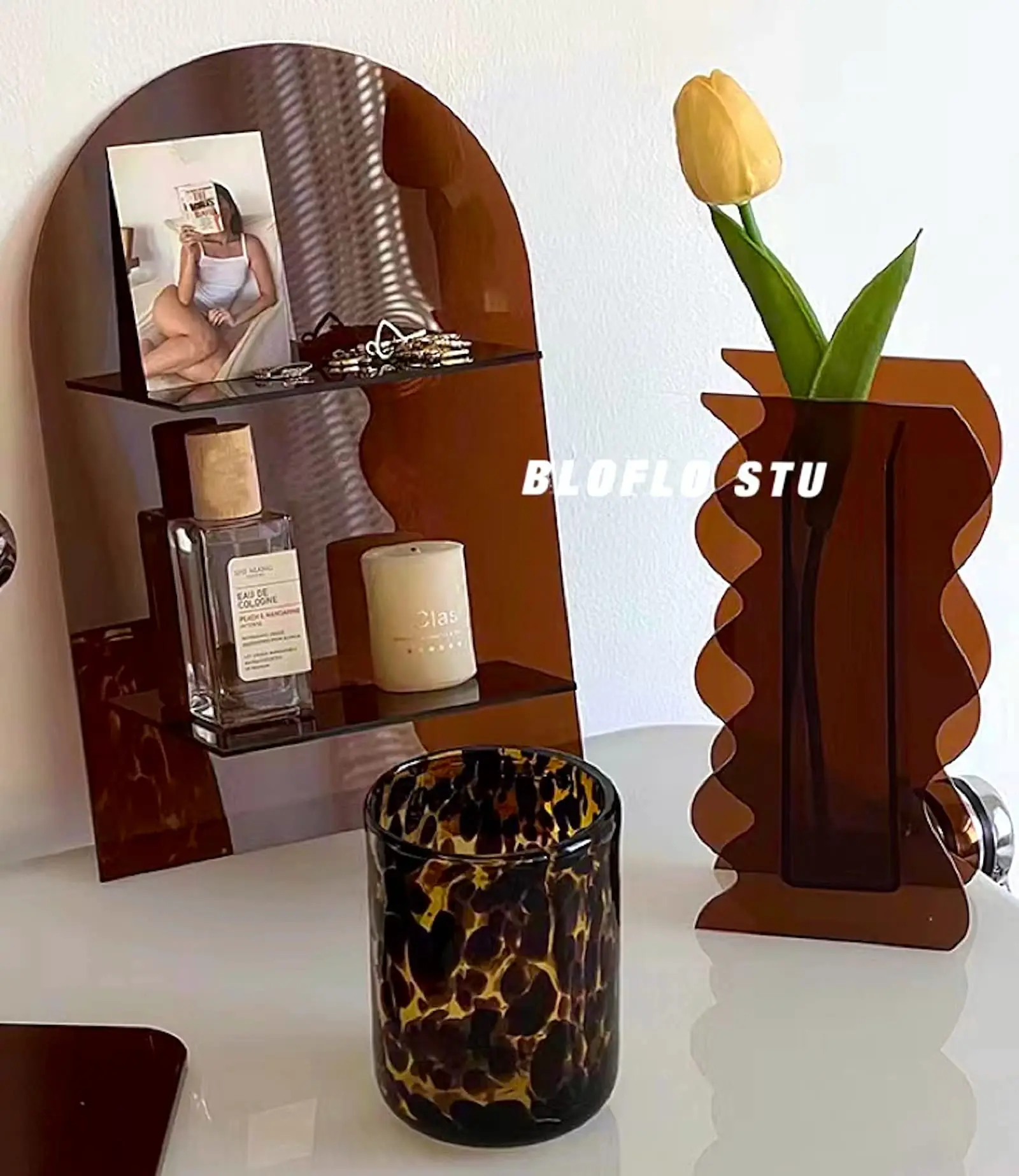 Acrylic Vase,Unique Vase Decor,Acrylic Vase for Home Office Centerpieces Wedding Holiday Party Gift