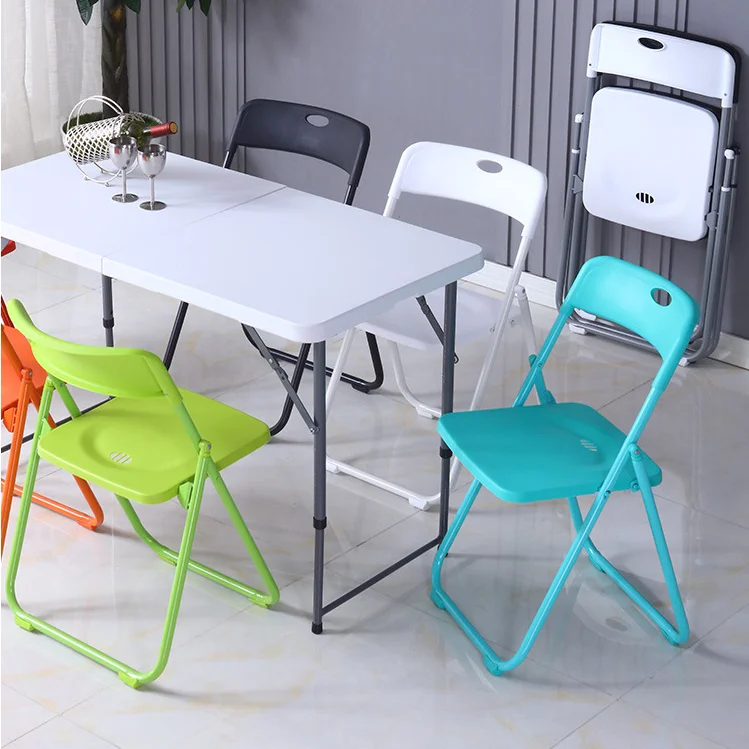 New Folding Plastic Chair  Portable Dining Chair