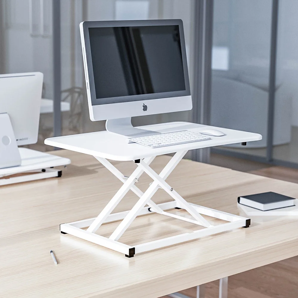 Cheap Office Ergonomic Adjustable Height Standing Laptop Table Computer Folding Sit To Stand Desk Adjustable