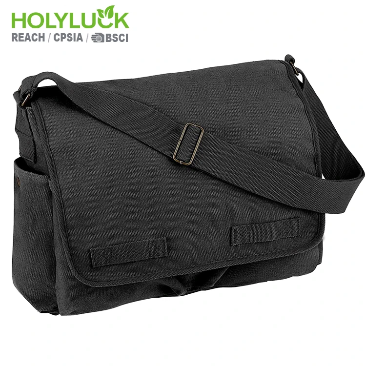 Comfortable custom designer crossbody vintage messenger bags shoulder canvas messenger bag for men