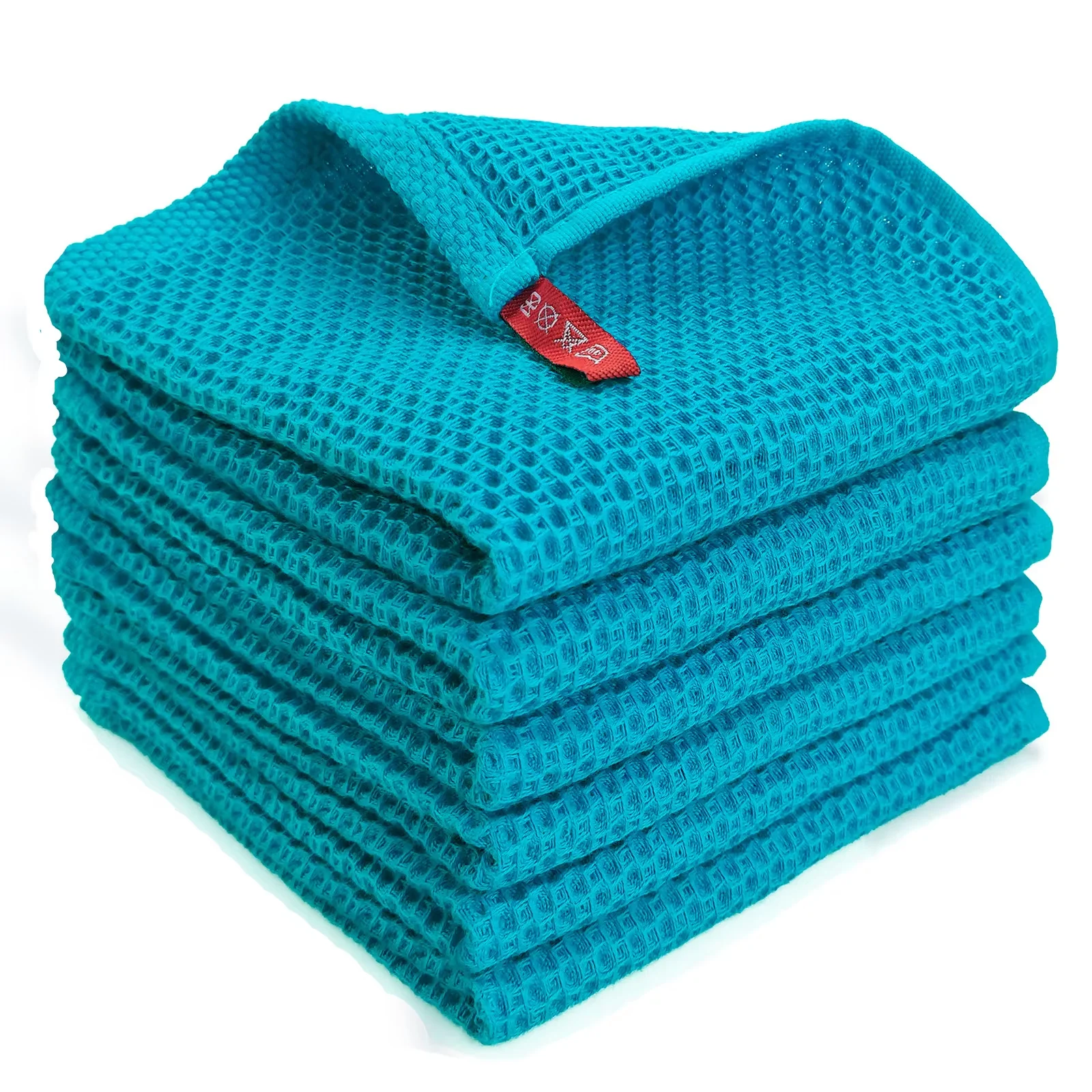 Waffle Weave Custom Kitchen Towel Wholesale Sets 100% Cotton Soft Quick Drying Dish Towels for Kitchen