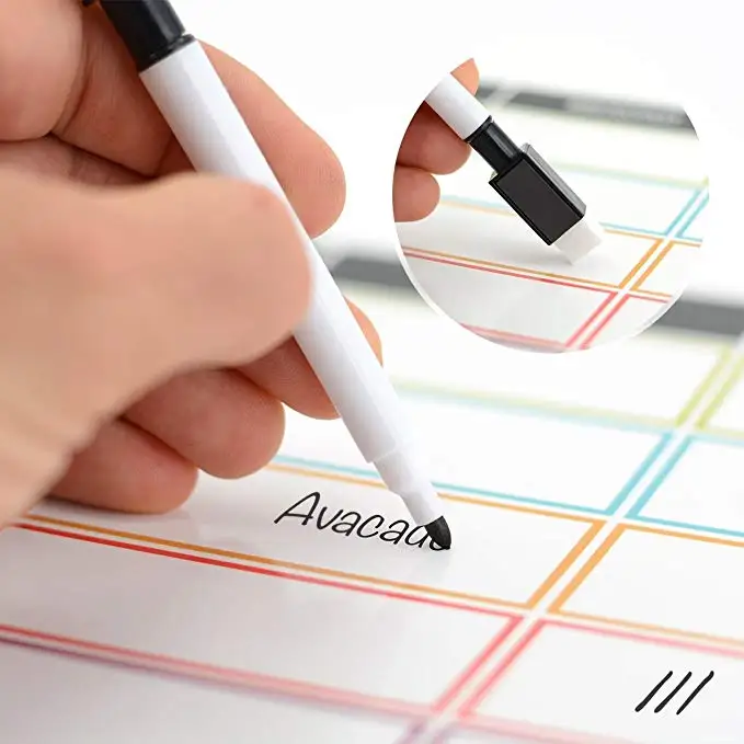 High Quality Children Magnetic Dry Erase Whiteboard Weekly Calendar Fridge Meal Planner for Kids of whiteboard