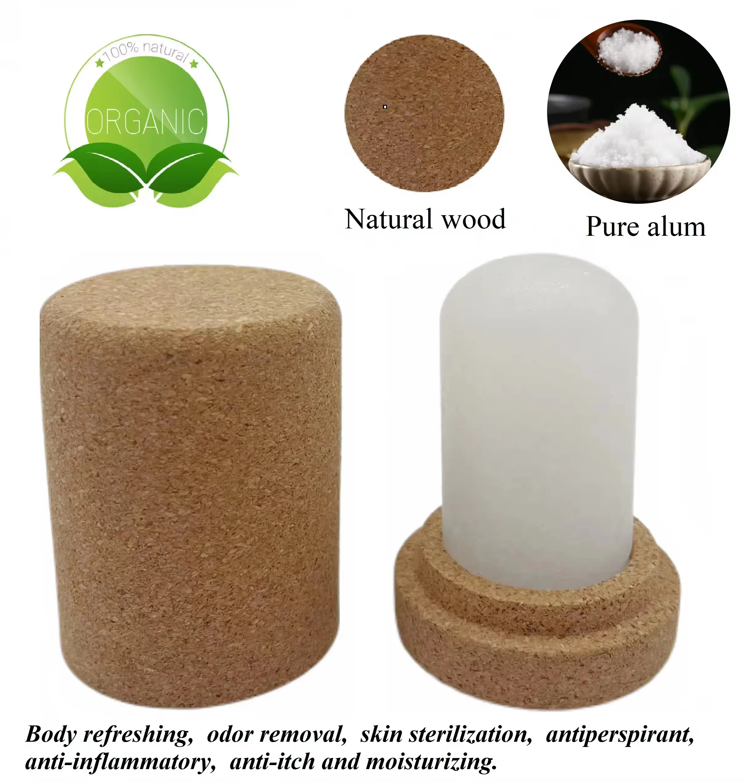 OEM Natural Body Stone Crystal Alum Stick Deodorant 25g 60g 120g