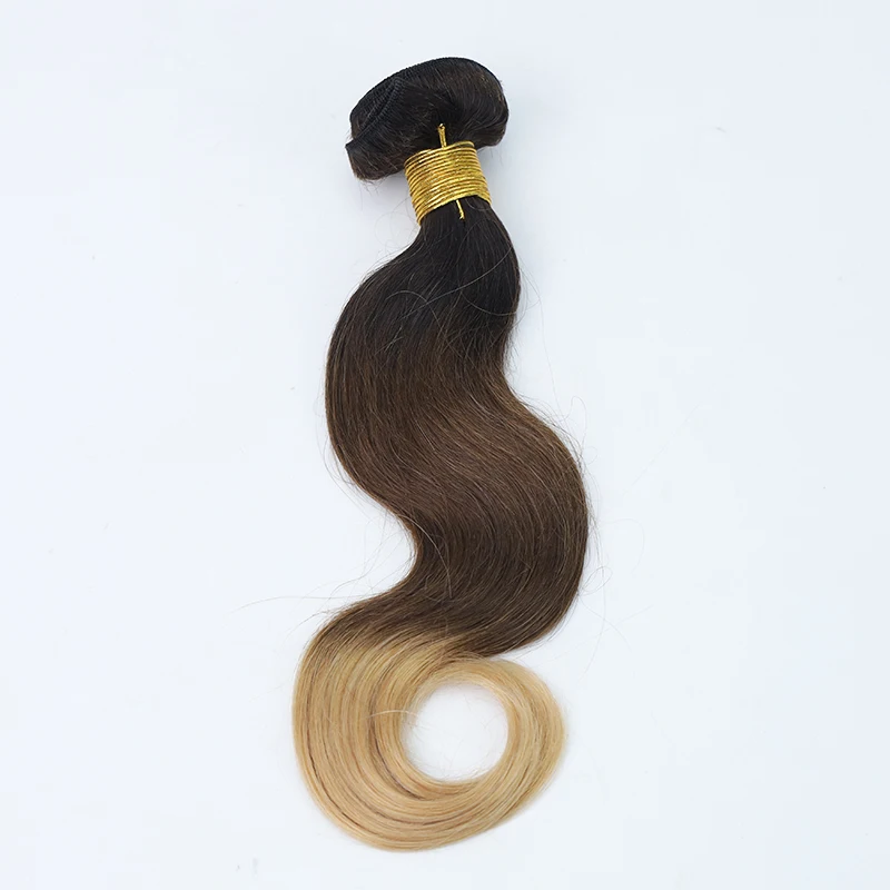 EMEDA raw hair bundles ombre color black brown caramel human hair virgin hair