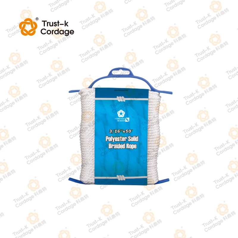 100% Raw Polyester PP  braided solid braid utility rope For Horse