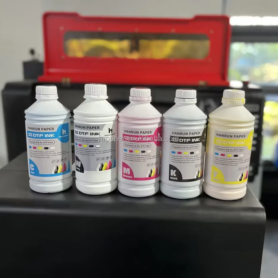 High Quality DTF Ink 1000ML Inkjet CMYK White Ink For I3200 4720 XP600
