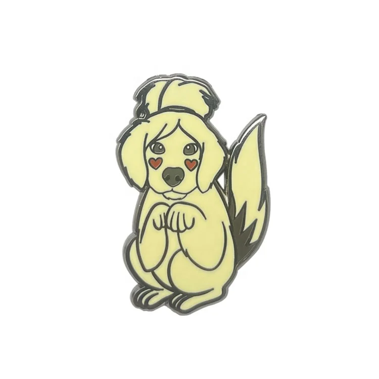 No Minimum Metal Craft Manufacturer Custom Lapel Pin Metal Badge Customized  Cartoon Cute Dog Badge Hard Enamel Pins