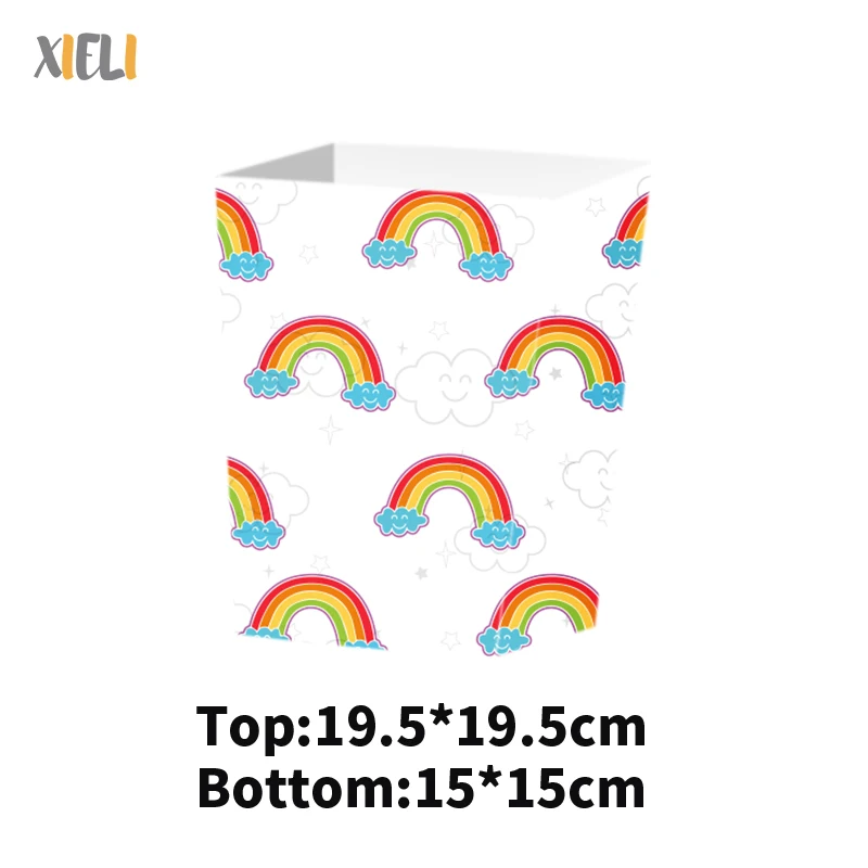 Xieli Happy Birthday Decoration Rainbow Custom Popcorn Bucket