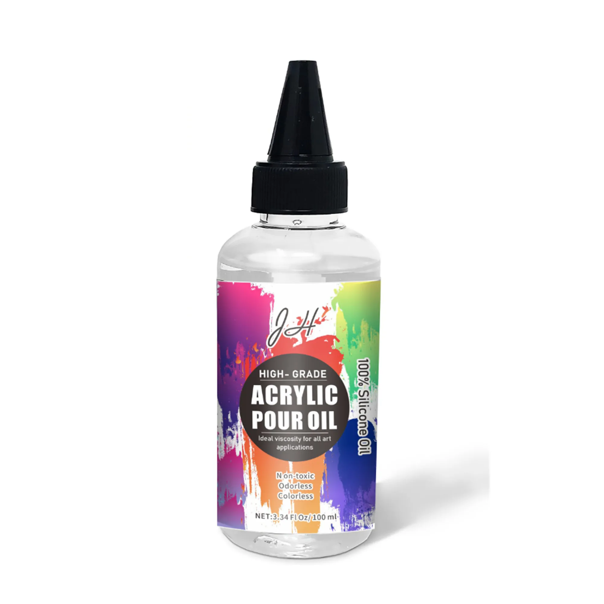 Acrylic Pouring Oil for Art Pour Medium 100% Silicone Liquid Supplies Compatible with All Acrylic or Watercolor Paints