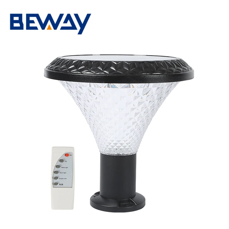 Classical Style Outdoor Garden IP65 Waterproof Aluminum 30W  Led Solar Pillar Lamp