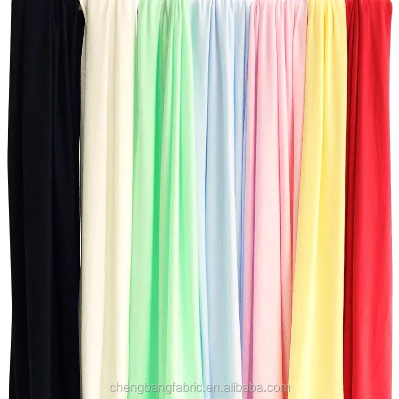 Однотонная окрашенная ткань из 95% модала, 5% спандекс, одинарная трикотажная ткань для детской одежды