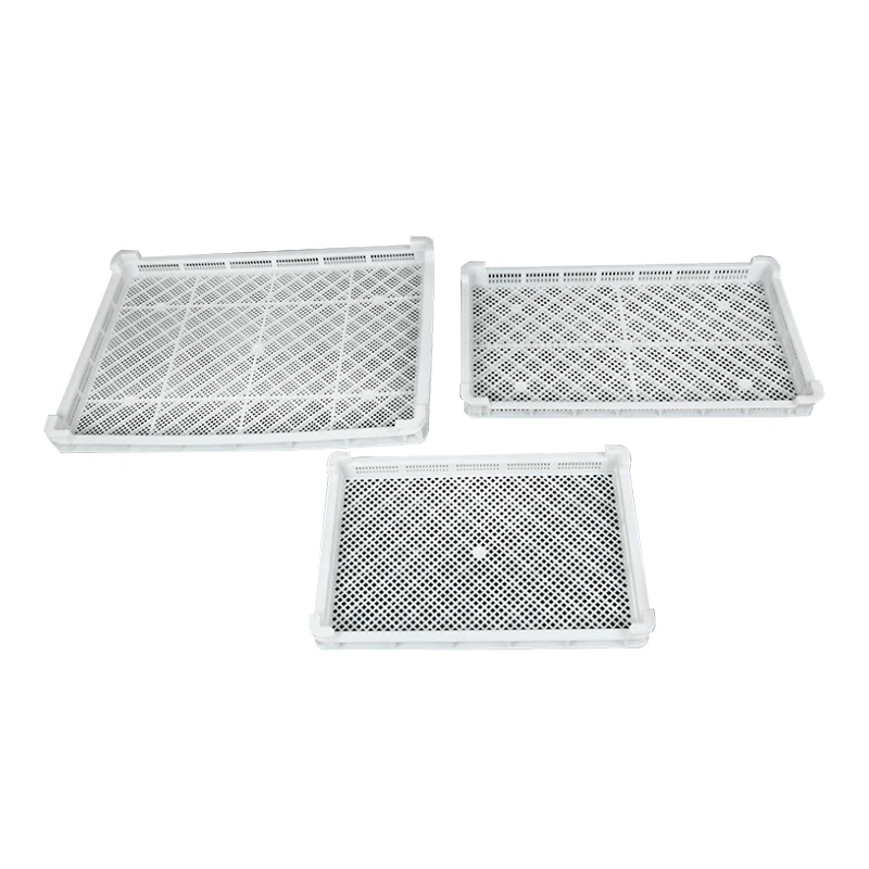 Manufacture Cheap Price Hdpe Food Grade Stackable Plastic Drying Tray For Dehydration Fruits / Vegetables Seafood /Fish