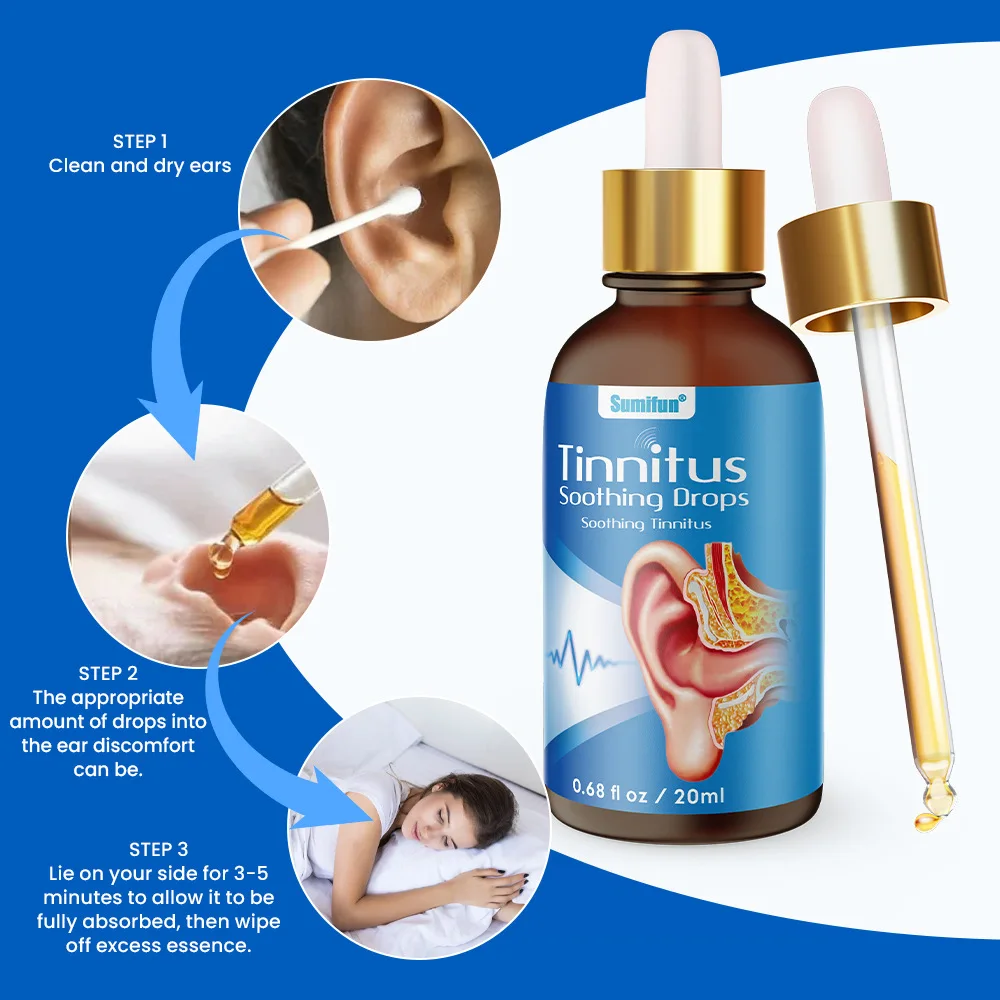 20ml Ear Tinnitus Ringing help Relieving Ear Drops Deafness Ear Swelling Discharge Otitis Media Fluid For Health Care