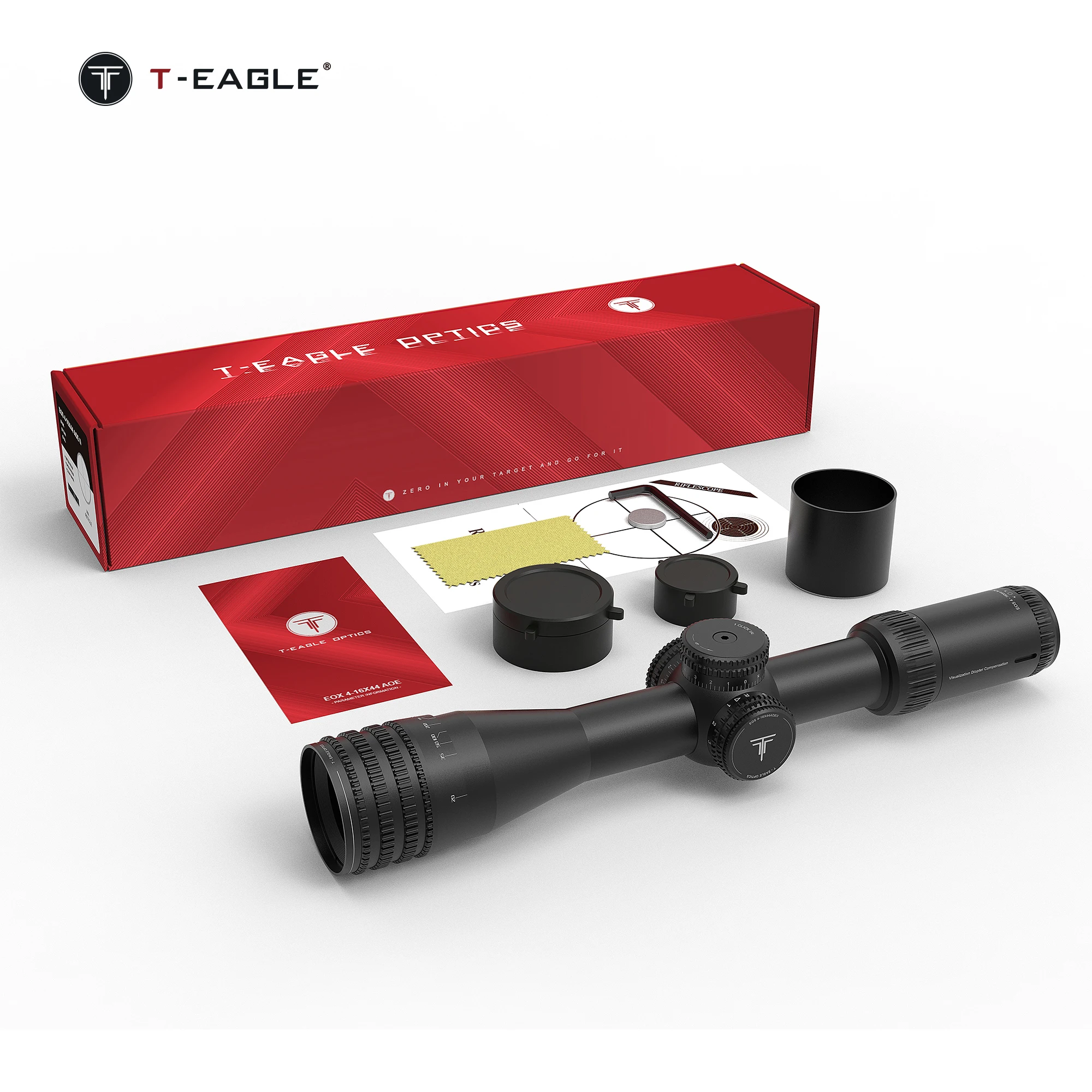 New Model T-EAGLE EOS 4-16X44 AOE HK II Small Parallax Sight Clear Imaging Hunting Scope Thin Border Scope & Accessories