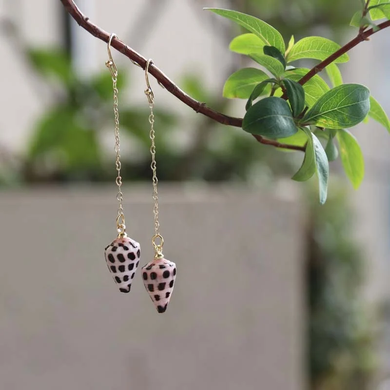 Fashion Natural Hebrew Shell  Earrings Natural Shell & Conch Jewelry Beach Wedding Holidays for women Aloha Jewelry