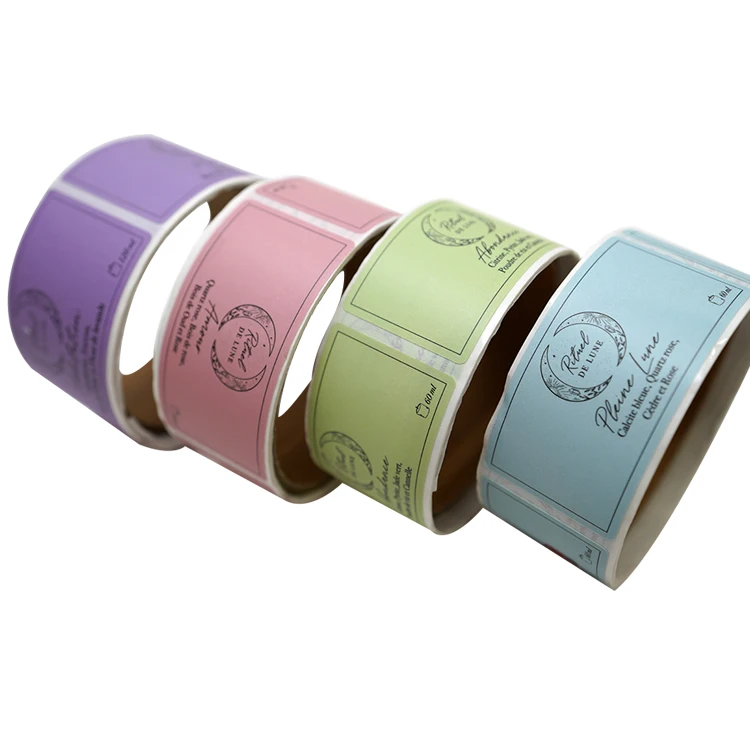luxury customized logo small candle sticker company self adhesive candle packaging roll to roll label maker