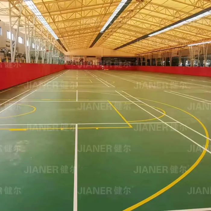Green jewel pattern indoor outdoor badminton court sports flooring Multi-purpose sports grounds Up to 10 years of service life