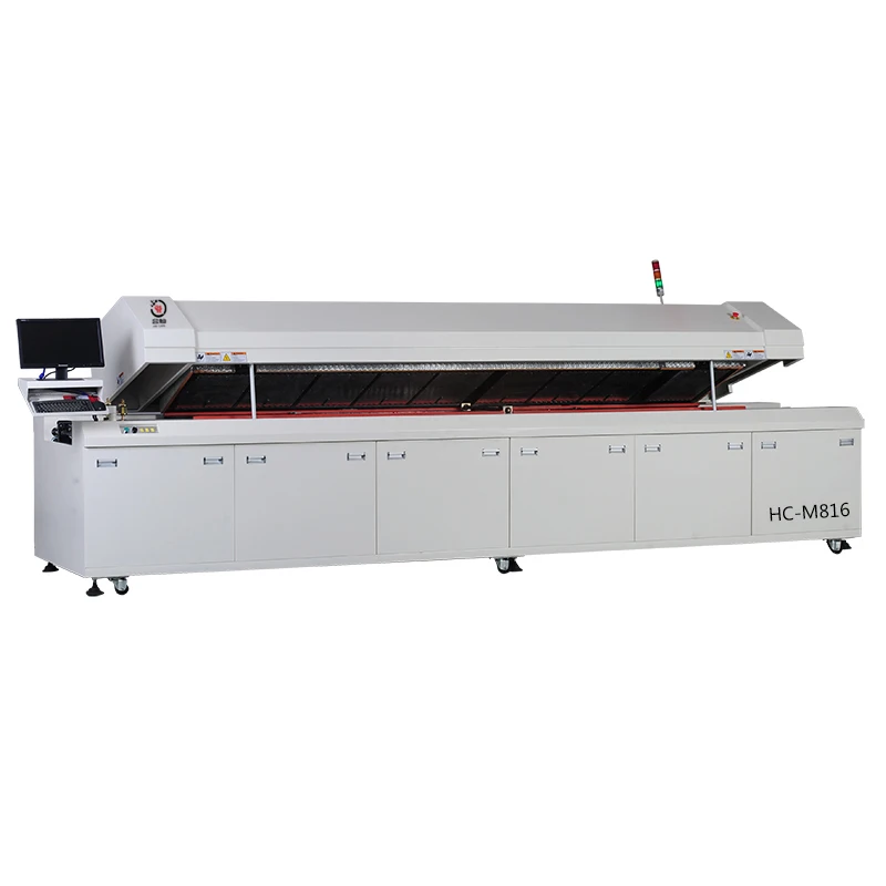 SMT professional supplier! High end 6 zones/8 zones/10 zones reflow soldering oven provide