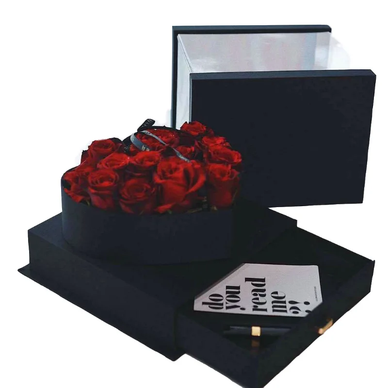 Transparent square Cube Flower Box Acrylic Square Window Drawer Box