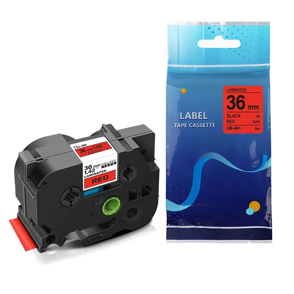 Unismar Tze -461 Tz 461 Black On Red Printing Ribbon/label Tape 36mm Tze461 Compatible For Brother Printer