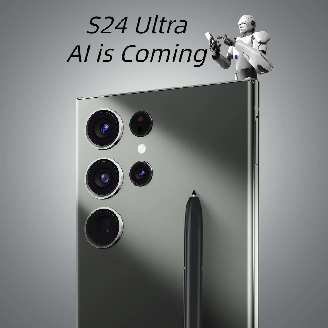 Новое изобретение 2024 новейший S24 Ultra 5G AI мобильный телефон 7 3 дюймов amooled большой экран высокого качества смартфон
