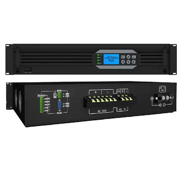 2U 19 дюймов nverter поддержка HTTP RS485 RS232 110V вход 230V инвертор с одним выходом 24В 220v 3000 Вт dc ac инвертор волны синуса