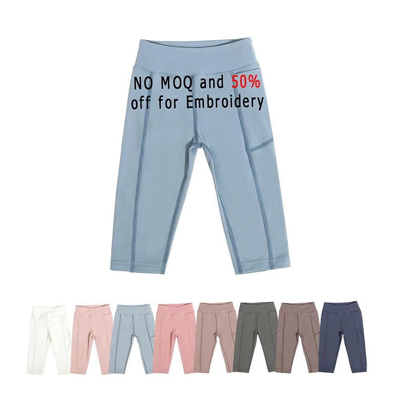 Customized Hot-Selling Baby Kids Yoga Pant Solid Popular Infant Girls Sports Trousers Leggings For Kids Girls