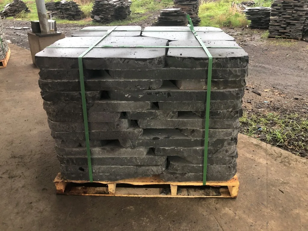 Natural honed black basalt stones tiles for exterior wall