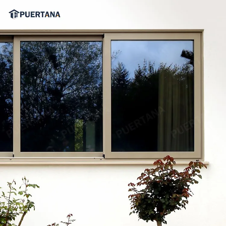 Narrow Frame Minimal Slimline Aluminium Frame Sliding Window With Mosquito Netting Screen Aluminum Sliding Windows Price