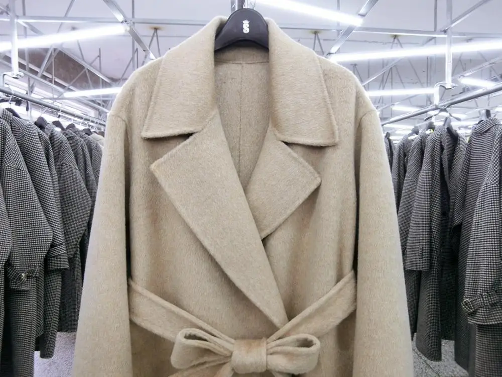 
High quality wool coat winter wool cashmere coat plus size coats for women 